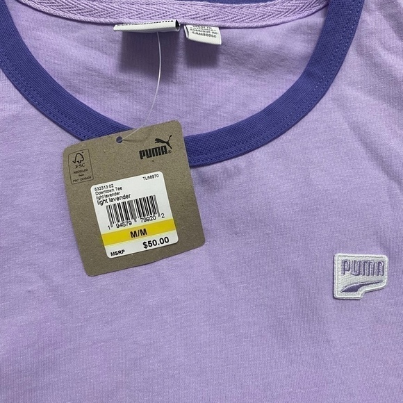 (NWT) Puma  Downtown color block t-shirt in lilac and pink - Picture 5 of 13